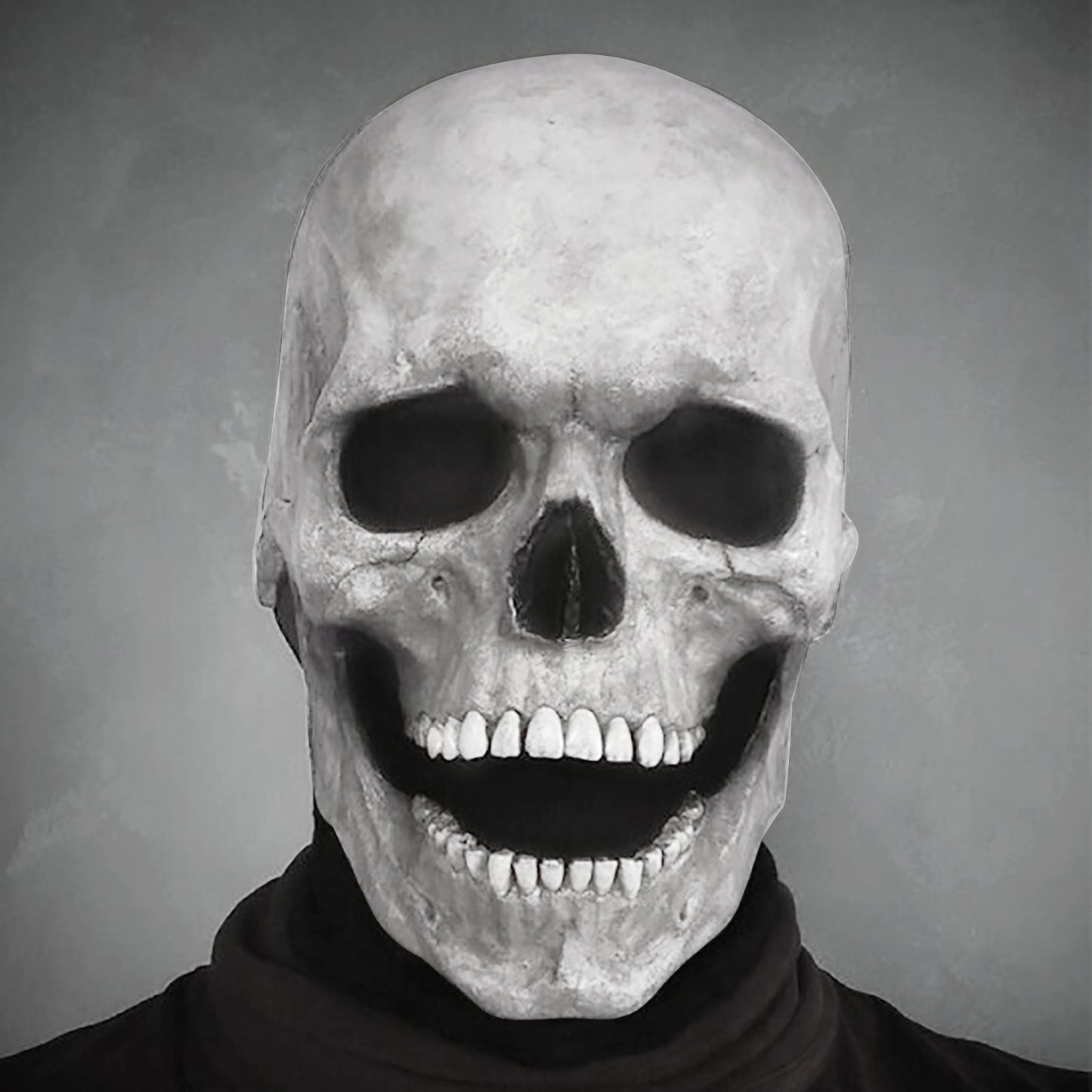 Human Skull Mask with Moving Jaw