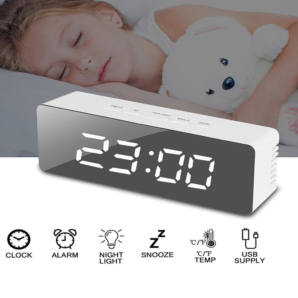 Reflective Mirror LED Digital Clock - BuyRite