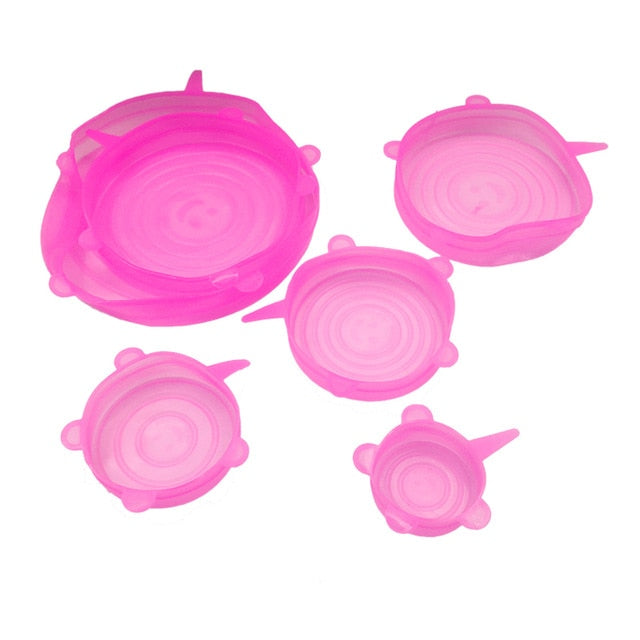 Reusable Silicone Stretch Lids (Microwavable & Keeps Food Fresh!) - BuyRite