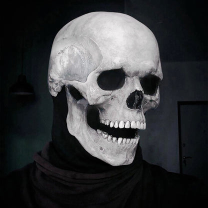 Human Skull Mask with Moving Jaw